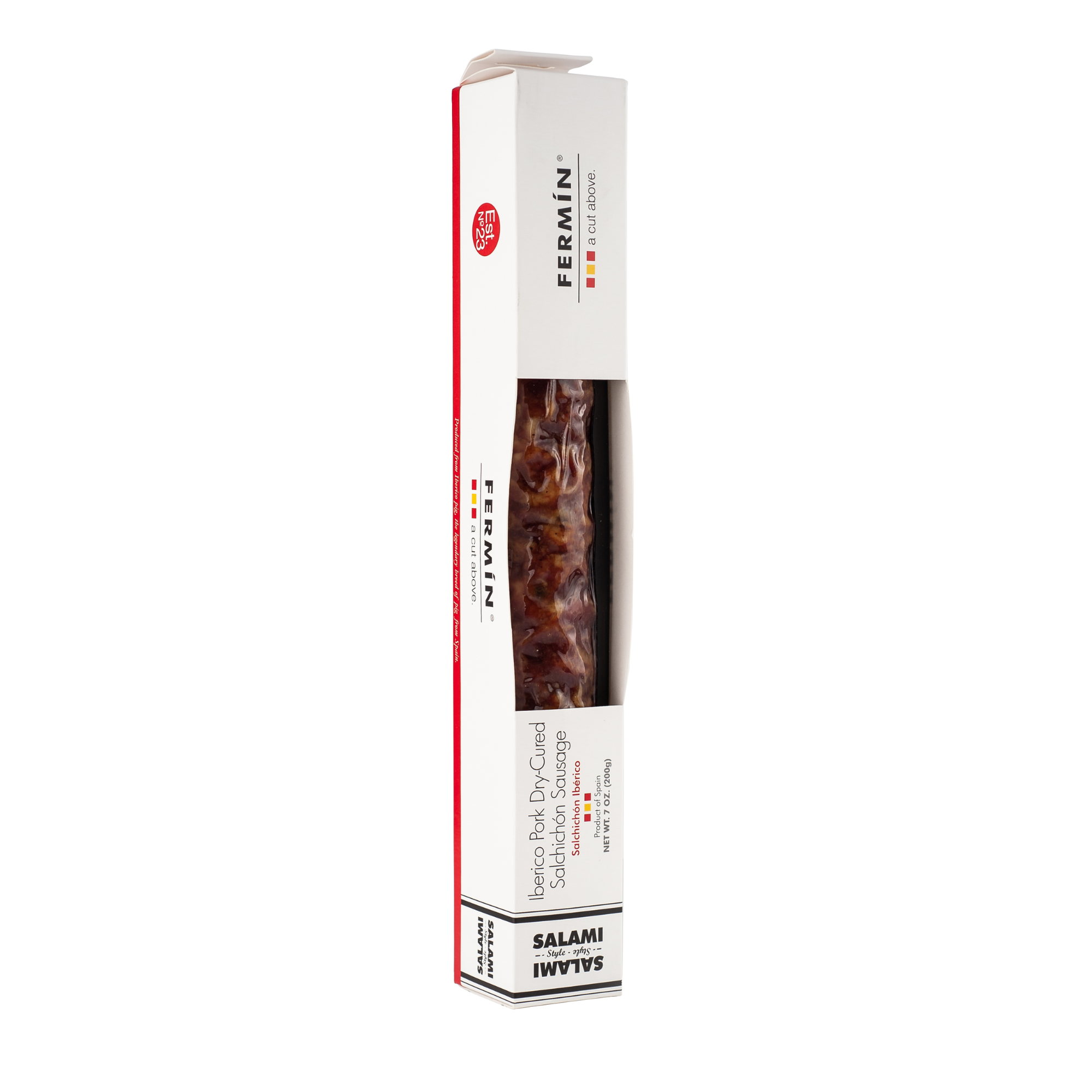 Salami Iberico pork dry cured - salchichon sausage by Fermin