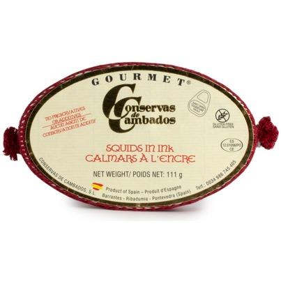 Whole Baby Squid In Ink Cambados