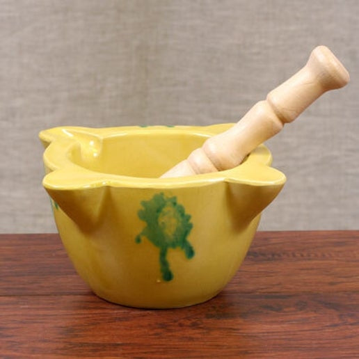 Hand Painted Mortar Yellow