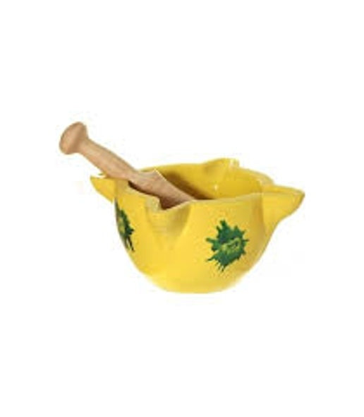 Hand Painted Mortar Yellow large