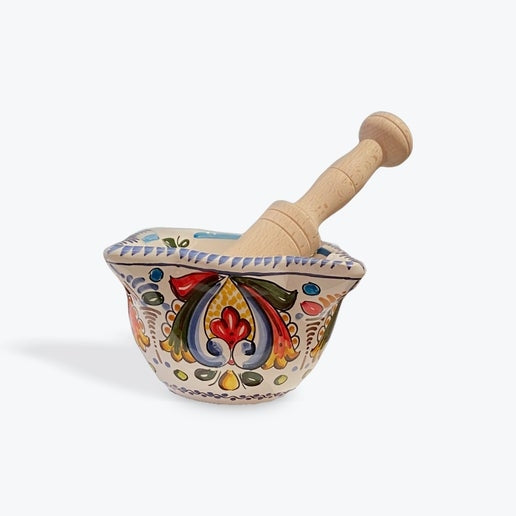 Hand Painted Mortar and Pestle